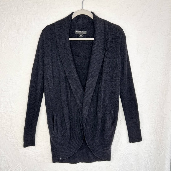 Barefoot Dreams Cardigan Cozy Chic Lite Circle Cardi Black Size Small - Picture 5 of 16